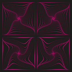four abstract squares neon geometric pattern vector image