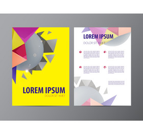 Geometric Triangle Layout Template vector image