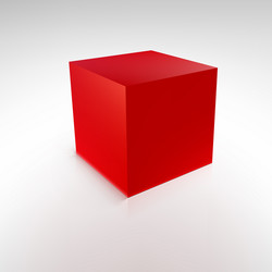 Red Cube with Reflections vector image