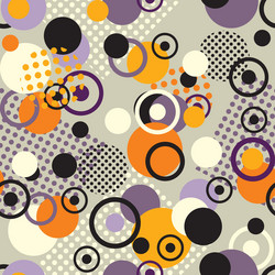 retro circles pattern vector image