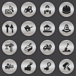 set of 16 editable structure icons includes vector image