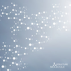 structure molecule and communication dna atom vector image