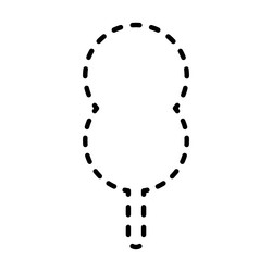 tracing lines dotted tree outline shape vector image