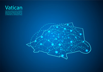 vatican map with nodes linked by lines concept vector image