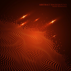 abstract dotted glowing wave background 3d effect vector image