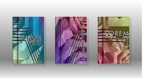 cover book colorful hexagon abstract background vector image