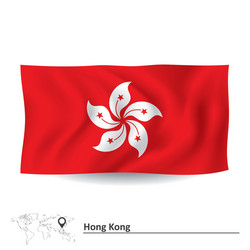 Flag of hong kong vector