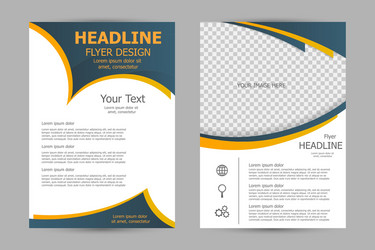 flyer template design vector