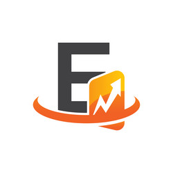 letter e logo template colorful vector