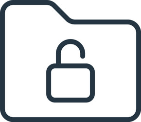 lock icon isolated on white background outline vector image