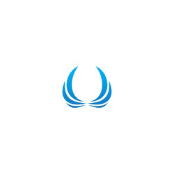 Abstract wing fly colored logo Royalty Free Vector Image