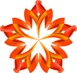 abstract red and orange pattern vector image
