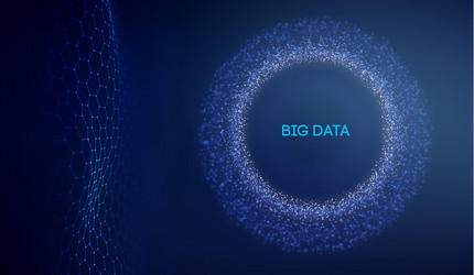 Big Data Binary Code Technology Background vector image