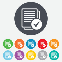 Check File Icon - Document Symbol vector image