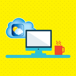 cloud computing design vector image