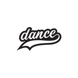 dance script decorative design vector image