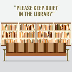 reading seats in front of a bookcase vector image