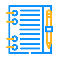 replaceable leaflet diary color icon vector image