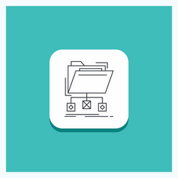 round button for backup data files folder network vector image