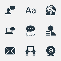 set of simple user icons vector image