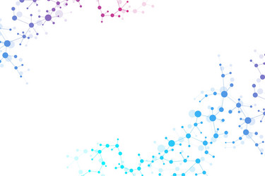 structure molecule and communication dna atom vector image