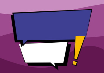 two colorful overlapping dialogue box drawing vector image