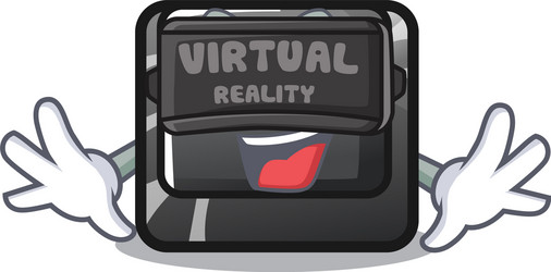 virtual reality button f5 in shape cartoon vector image