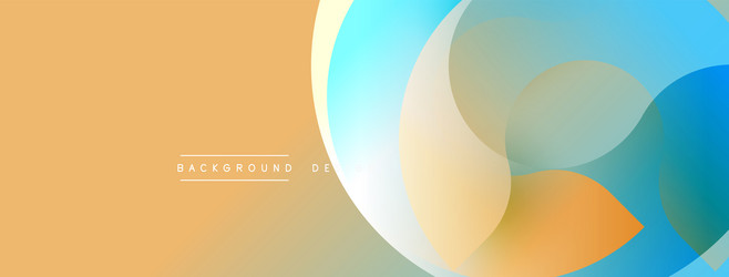 abstract design features overlapping circles warm vector image
