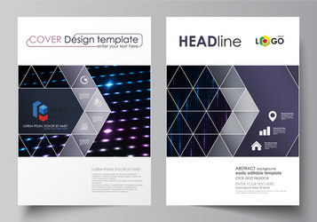 business templates for brochure magazine flyer vector