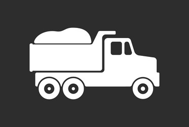 Cartoon dump truck icon tipper vector