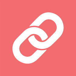 chains icon for websites and apps image on red vector image