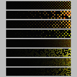 color abstract dot pattern rectangular web banner vector image