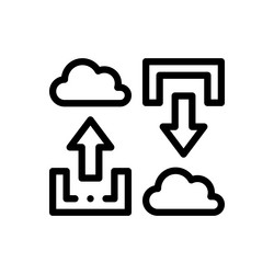 file sharing icon thin linear style design vector image