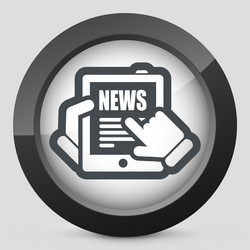 News tablet website vector