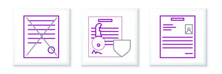 set line personal document delete file vector image