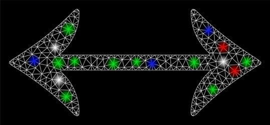 bright mesh network swap horizontally with flare vector image