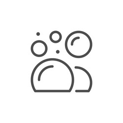 bubbles and foam line outline icon vector image