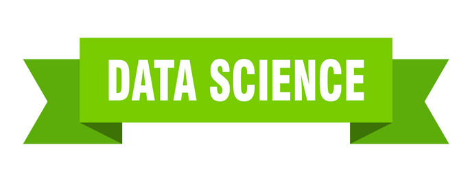 data science ribbon paper band vector image