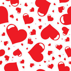 random heart print seamless transparent pattern vector image