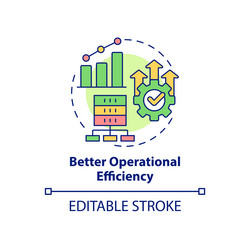 Better operational efficiency concept icon vector