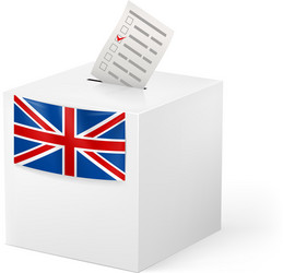 election in great britannia ballot box with vector