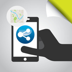 global positioning system design vector image