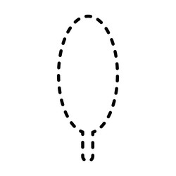 tracing lines dotted tree outline shape vector image
