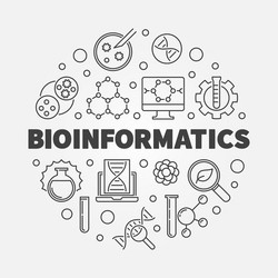 Bioinformatics Round Concept vector image
