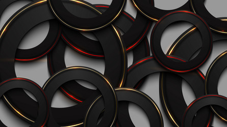 geometric 3d circles overlay repeat pattern vector image