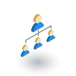 Isometric Hierarchy Chart vector image