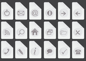set of web buttons vector image