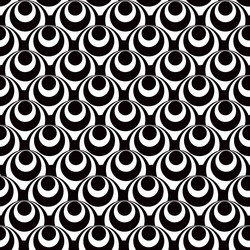 abstract multiple black and white circles lined vector image