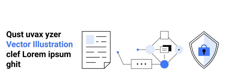cybersecurity concept with documents data flow vector image