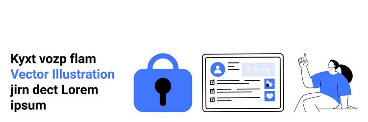 digital security and user authentication concept vector image